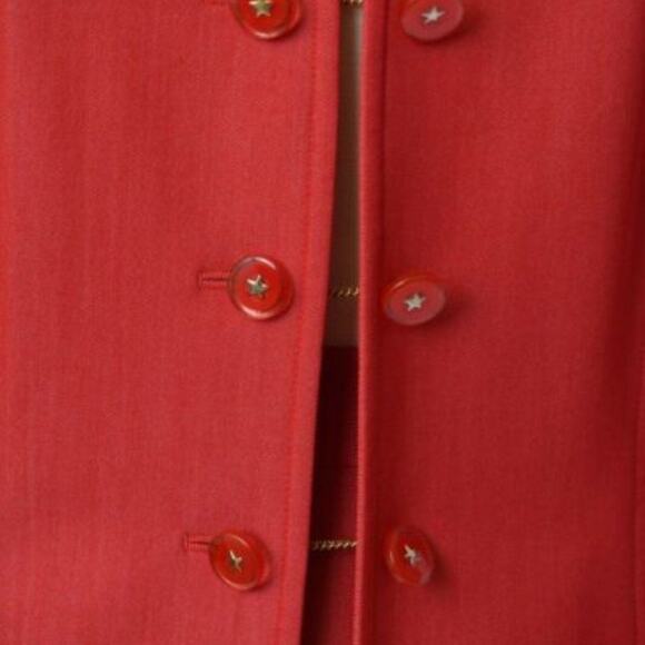100% Authentic Vintage ESCADA Red Wool Skirt Suit Size 40 US 10 - Picture 6 of 8